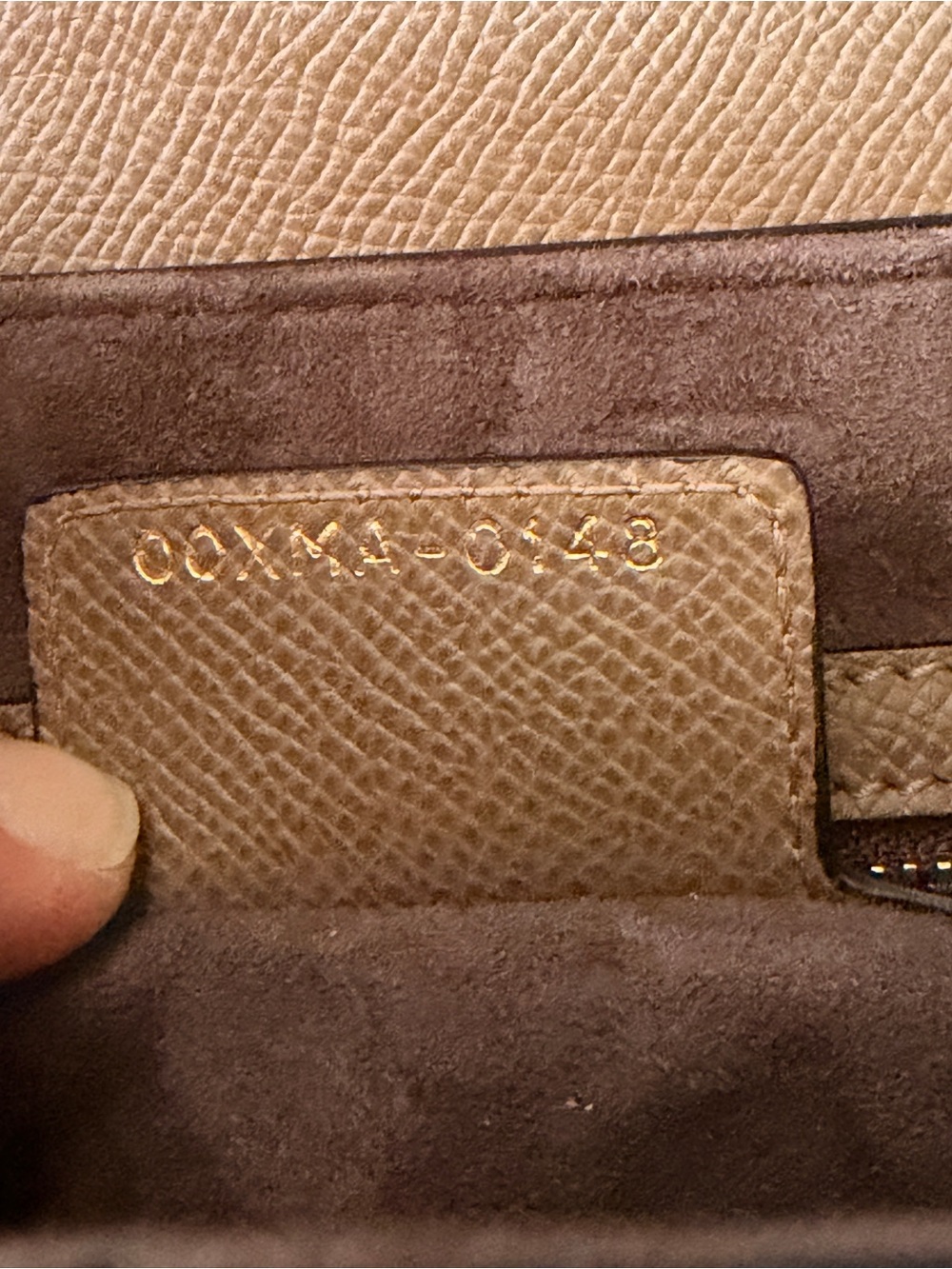 Christian Dior Taupe Classic Saddle Bag in Grained Leather with Gold Hardware - Picture 12 of 17